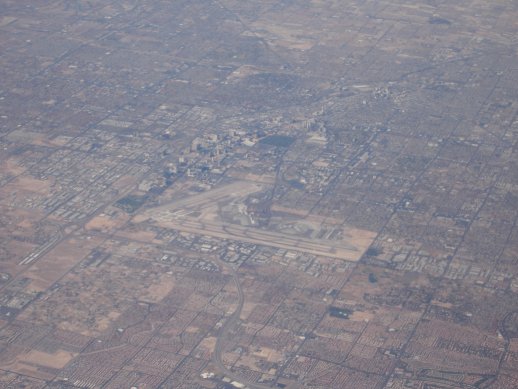 You can easily see McCarron Airport and The Strip is just to the north with all its casinos and shops.