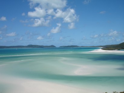 The perfectly beautiful Whitehaven Beach.