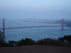 Another view of the Golder Gate Bridge with SF in the background