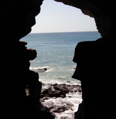 The Hercules Caves just outside the city to the SE.  Notice the shape is said to resemble Africa.
