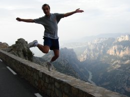 At the Gorge du Verdon near the Alps in the south of France