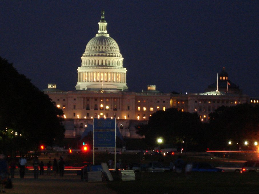 A lovely night time shot of the Capitol