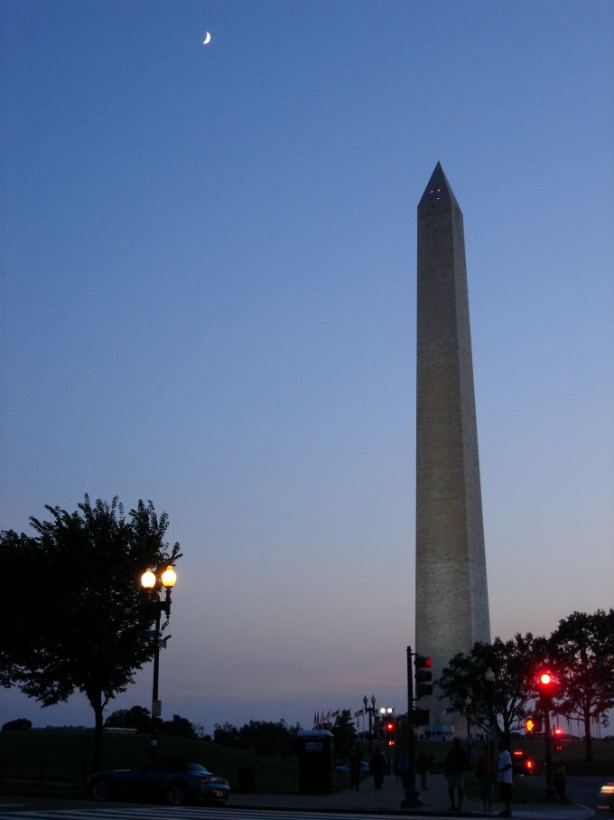 Washington Monument at night